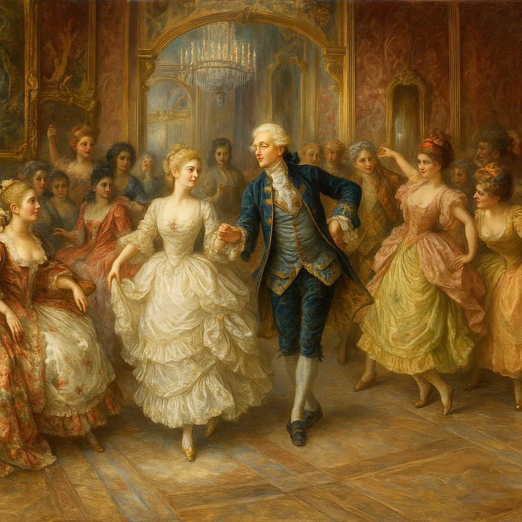 Ballroom Reverie – Rococo Palace Dance Canvas Art