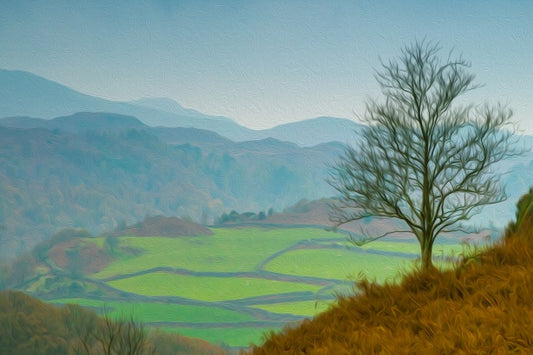 Golden Valley – Tranquil Landscape Oil Painting